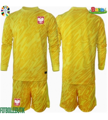 Polen Målvakt Hemmaställ Barn EM 2024 Långärmad (+ Korta byxor)